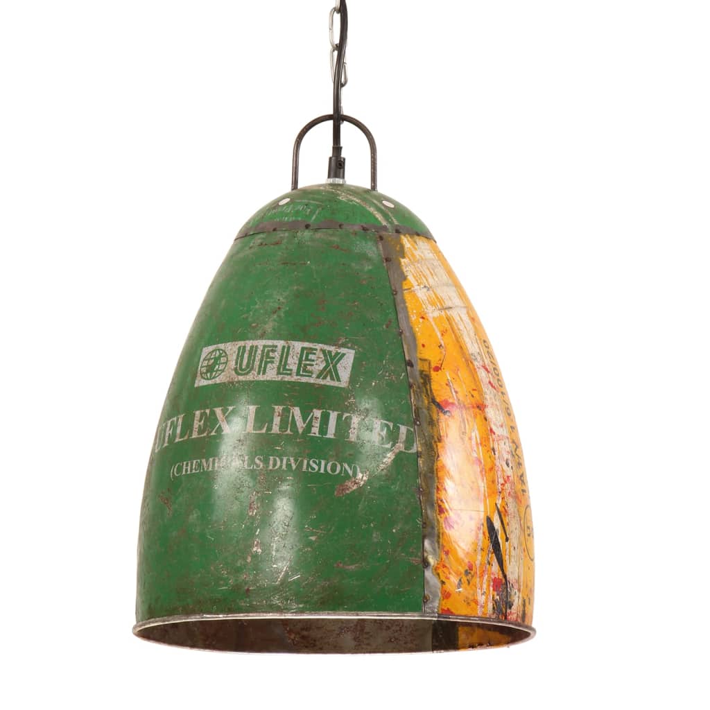 industriel hængelampe 32 cm E27 25 W rund flerfarvet