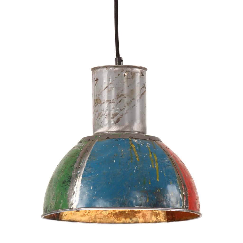 industriel hængelampe 28,5 cm E27 25 W rund flerfarvet