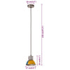 industriel hængelampe 17 cm E27 25 W rund flerfarvet
