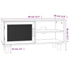 tv-bord 80x30x40 cm massivt fyrretræ og naturlig rattan brun