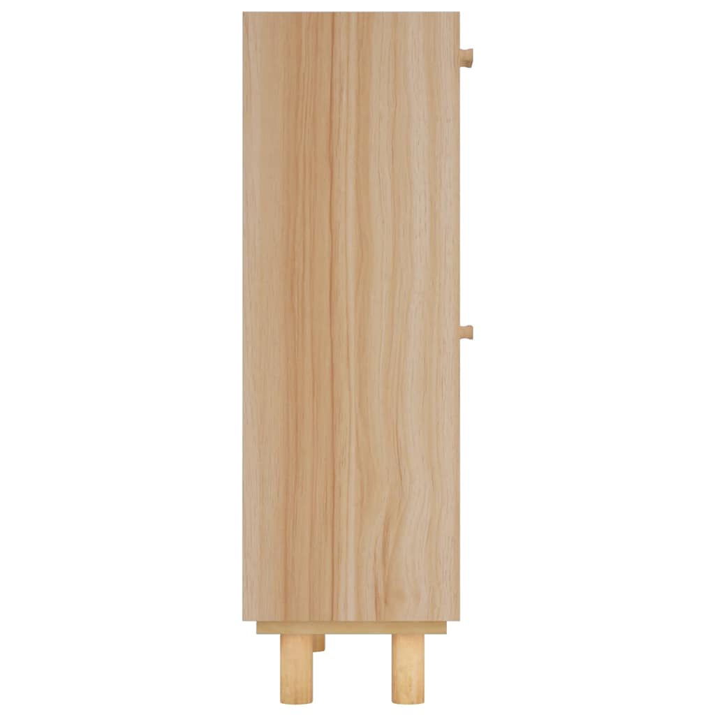 skoskab 52x25x80 cm konstrueret træ og naturlig rattan brun