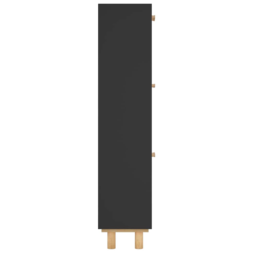 skoskab 52x25x115 cm konstrueret træ og naturlig rattan