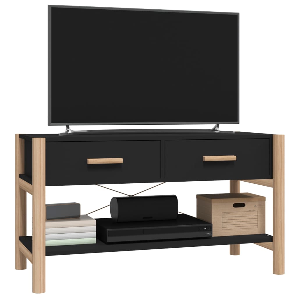 tv-bord 82x38x45 cm konstrueret træ sort