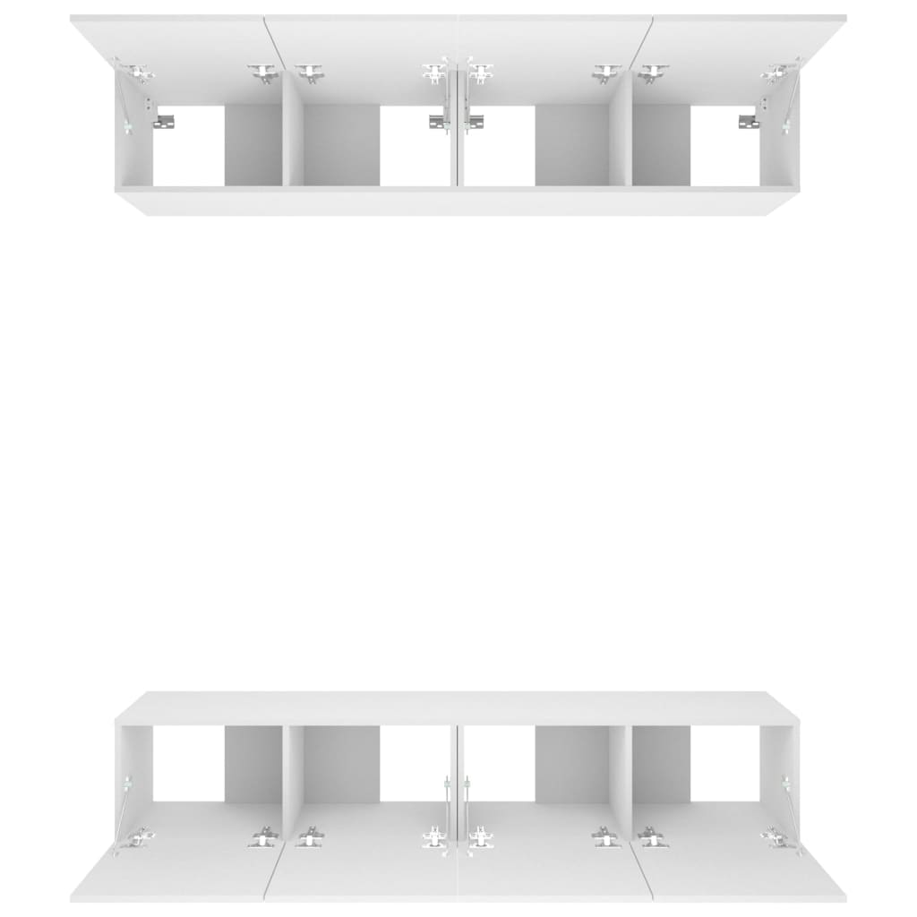 tv-skabe 4 stk. 80x30x30 cm konstrueret træ hvid