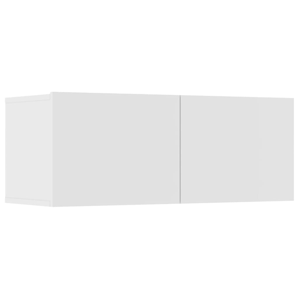 tv-skabe 4 stk. 80x30x30 cm konstrueret træ hvid