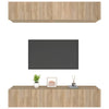tv-skabe 4 stk. 80x30x30 cm konstrueret træ sonoma-eg