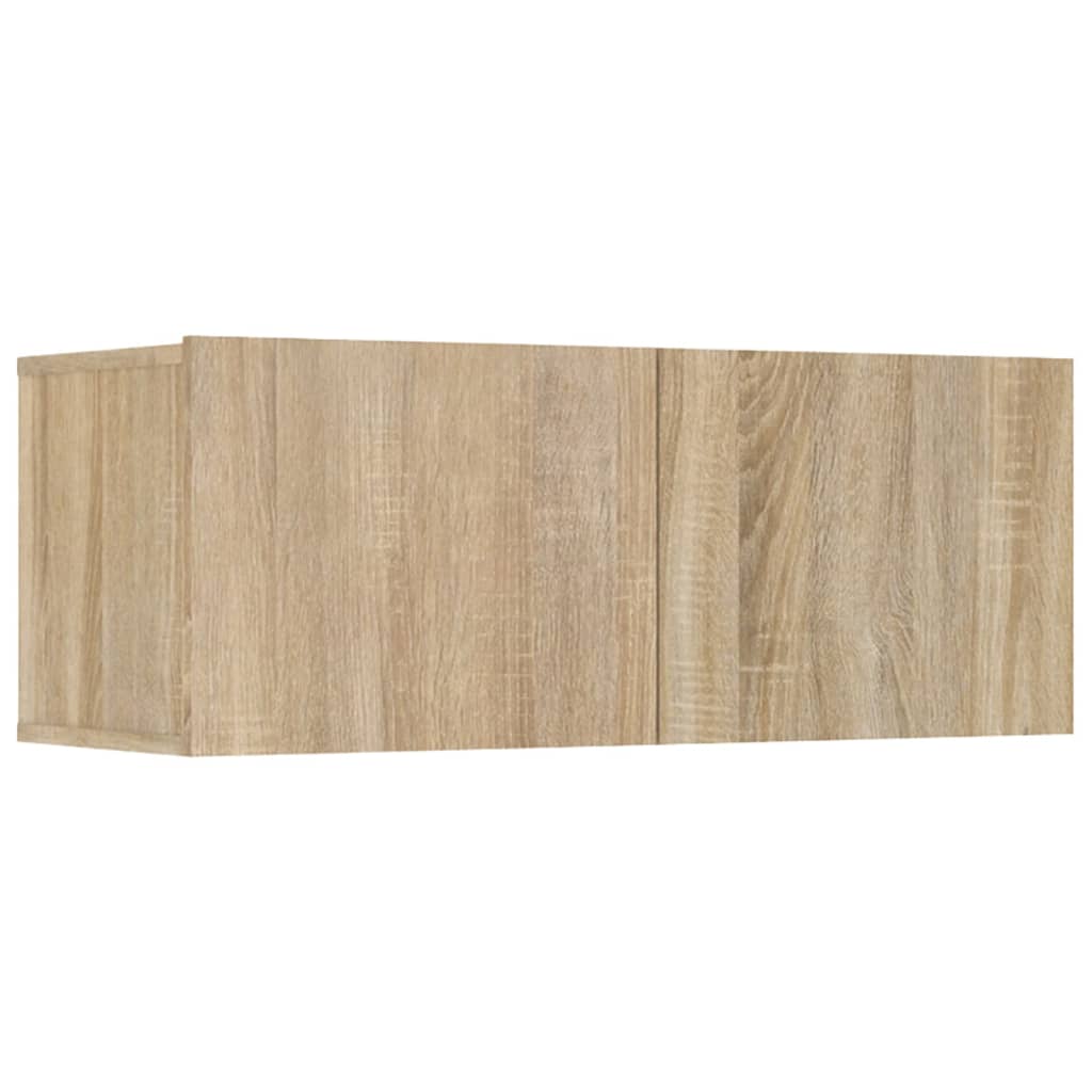 tv-skabe 4 stk. 80x30x30 cm konstrueret træ sonoma-eg