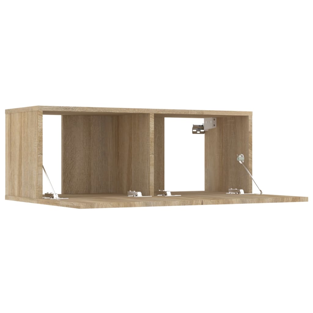 tv-skabe 4 stk. 80x30x30 cm konstrueret træ sonoma-eg