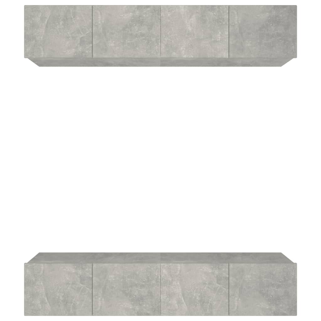 tv-skabe 4 stk. 80x30x30 cm konstrueret træ betongrå