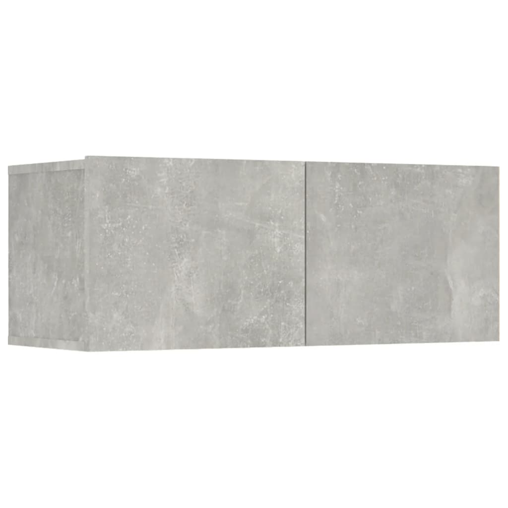 tv-skabe 4 stk. 80x30x30 cm konstrueret træ betongrå