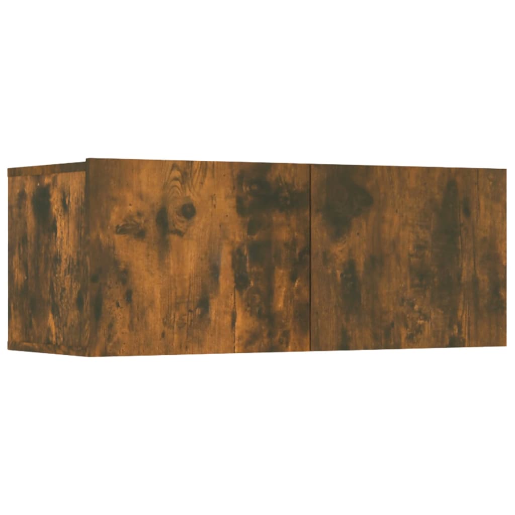 tv-skabe 4 stk. 80x30x30 cm konstrueret træ røget egetræ