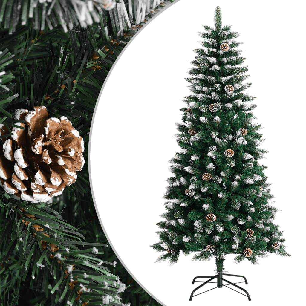 kunstigt juletræ med fod 120 cm PVC grøn