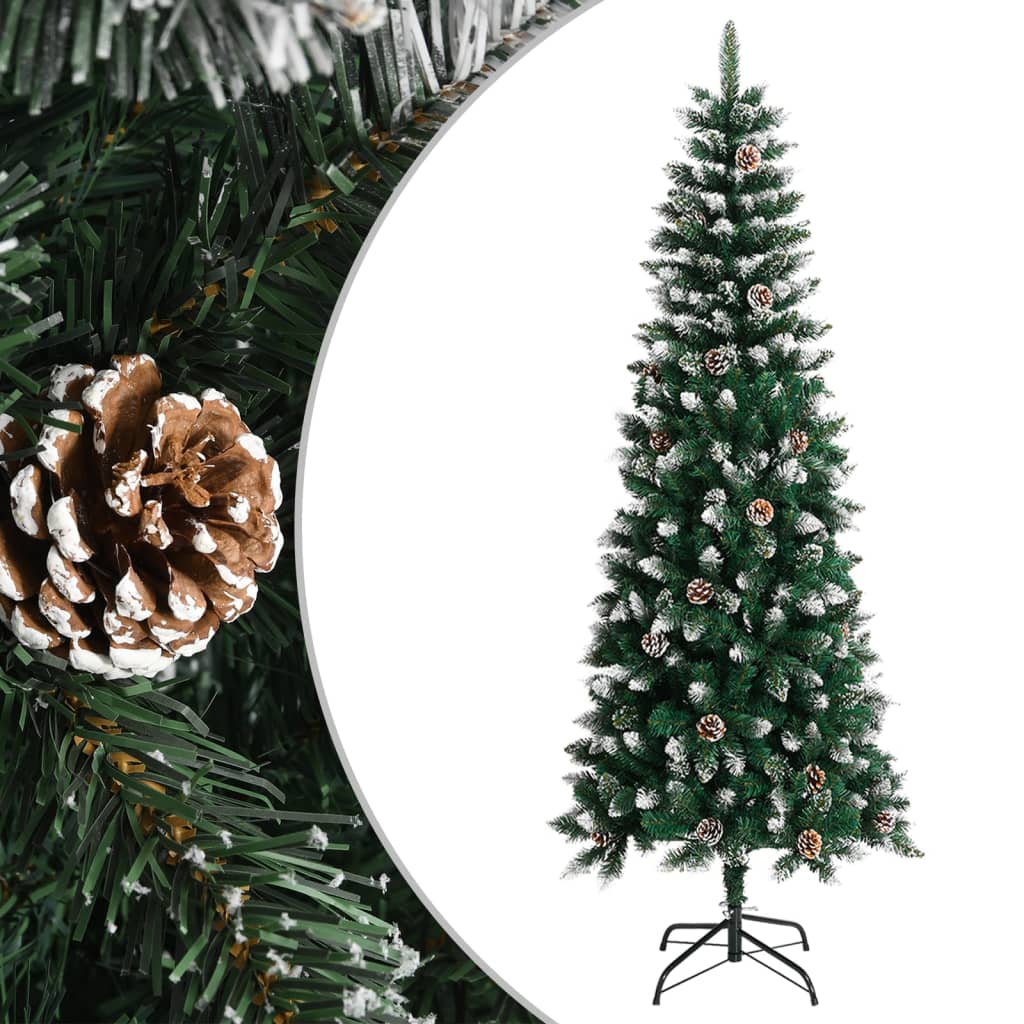 kunstigt juletræ med juletræsfod 240 cm PVC grøn