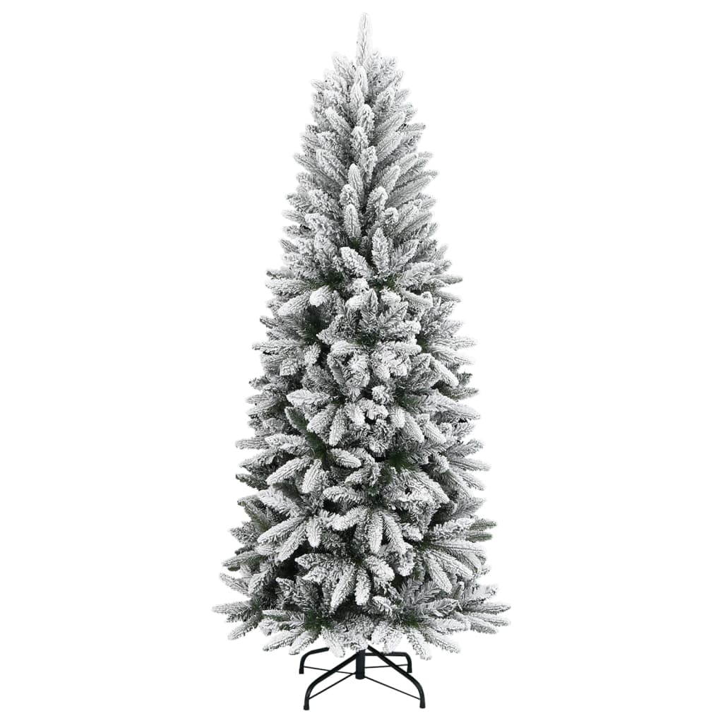 kunstigt juletræ med sne 120 cm PVC og PE