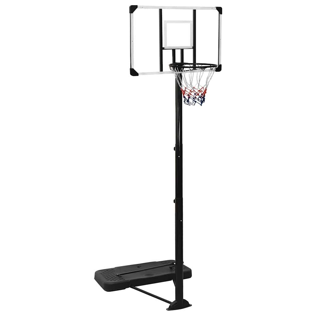 basketballstativ med plade 256-361 cm polycarbonat transparent