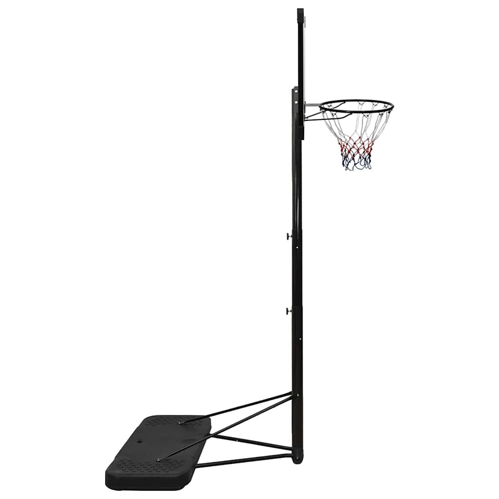 basketballstativ med plade 256-361 cm polycarbonat transparent