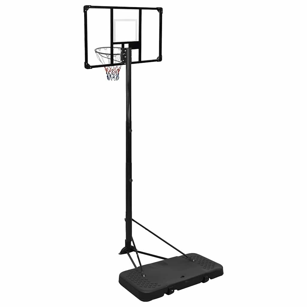 basketballstativ med plade 256-361 cm polycarbonat transparent