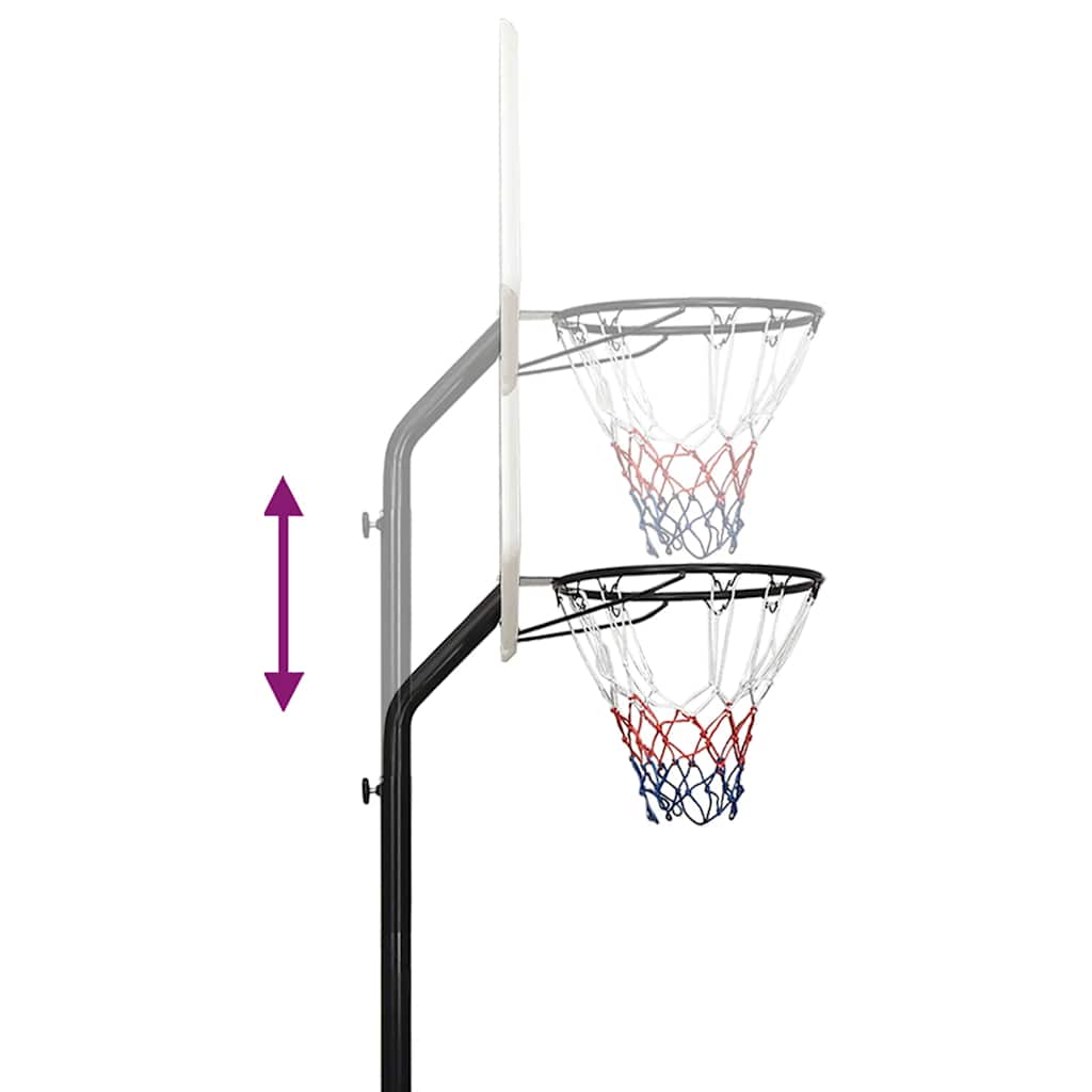 basketballstativ 237-307 cm polyethylen hvid