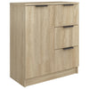 skænke 2 stk. 60x30x70 cm konstrueret træ sonoma-eg
