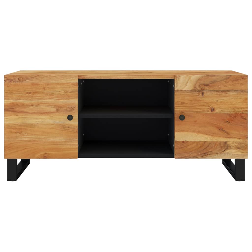 tv-bord 105x33x46 cm massivt akacietræ