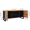 tv-bord 105x33x46 cm massivt akacietræ