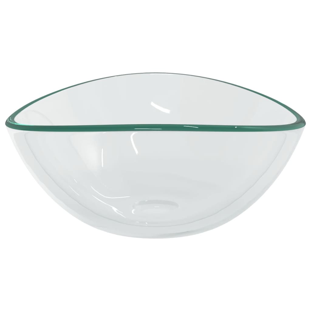 håndvask 54,5x35x15,5 cm hærdet glas transparent
