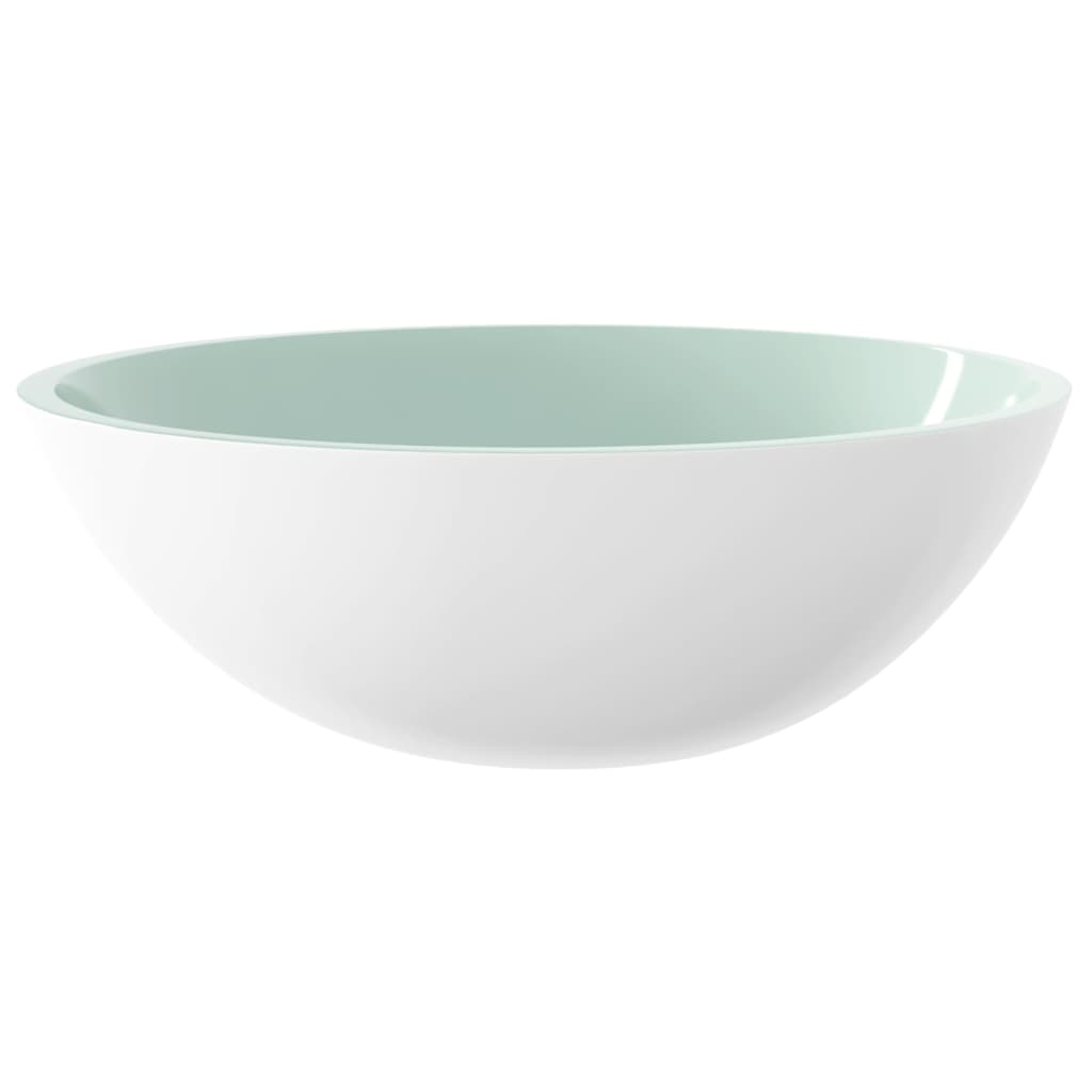 håndvask 50x37x14 cm glas hvid