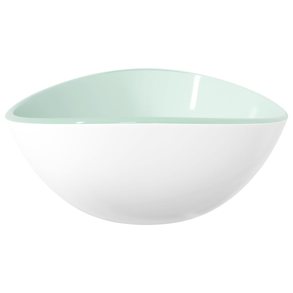håndvask 54,5x35x15,5 cm hærdet glas hvid