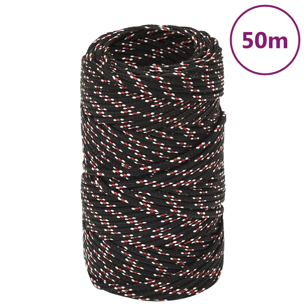 tovværk til båd 2 mm 50 m polypropylen sort