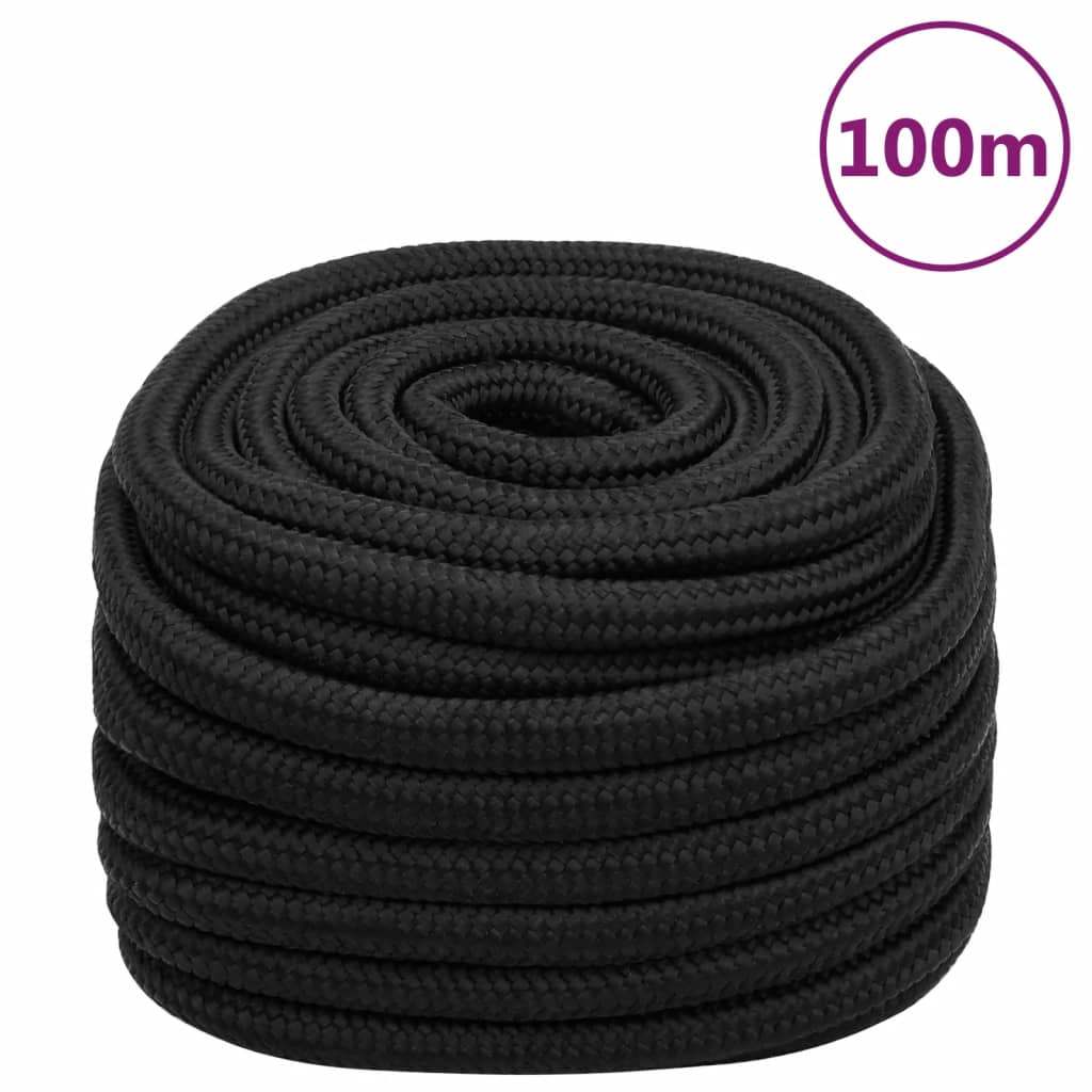 tovværk til båd 20 mm 100 m polypropylen sort