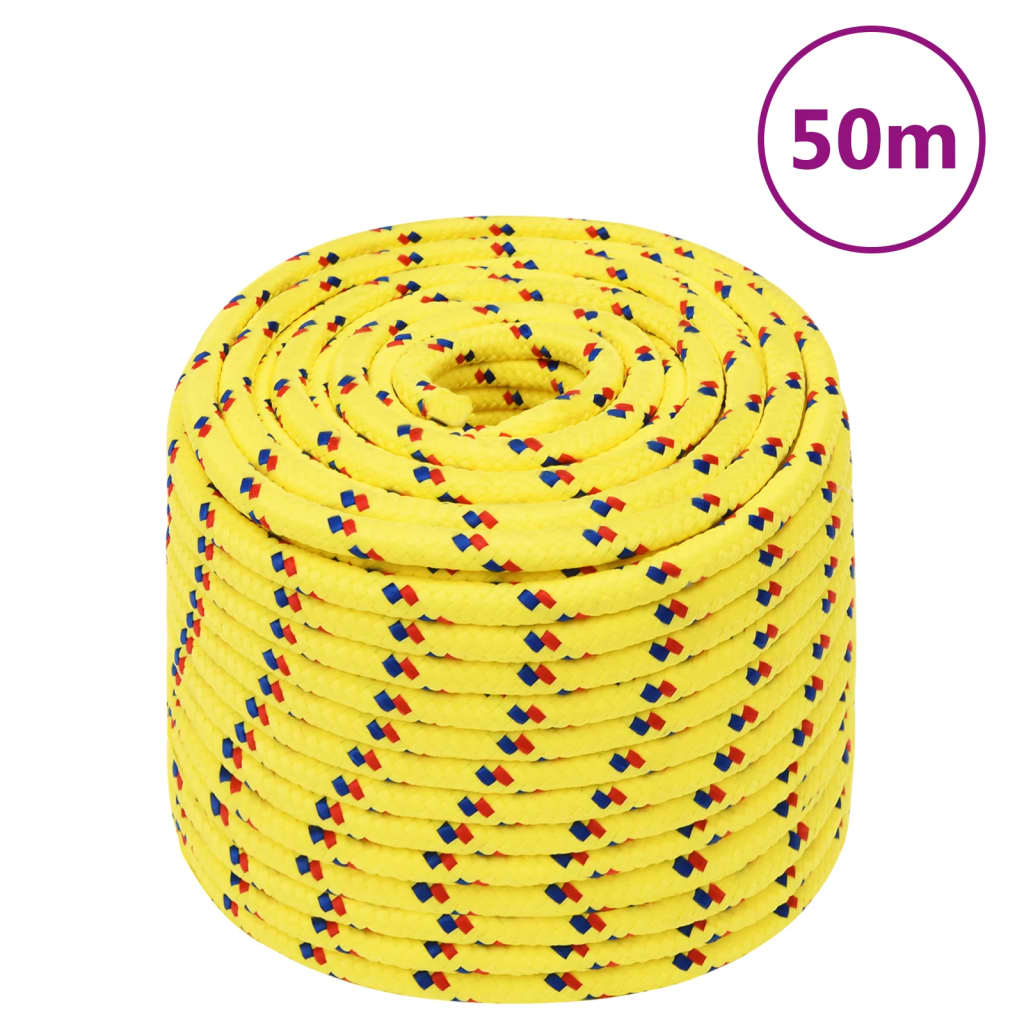 tovværk til båd 12 mm 50 m polypropylen gul