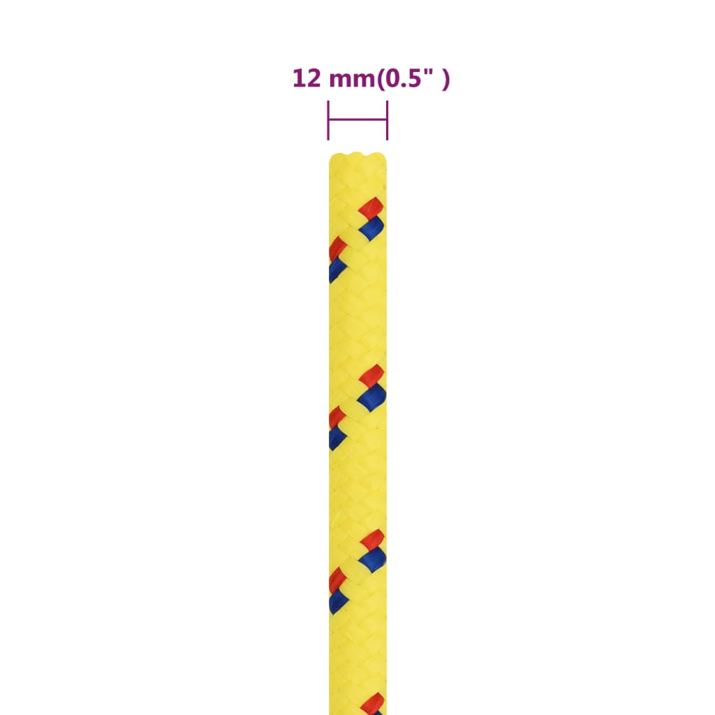tovværk til båd 12 mm 50 m polypropylen gul
