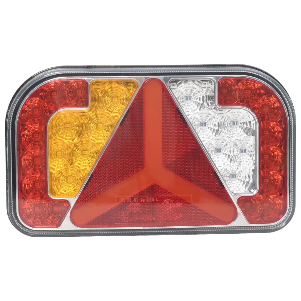 trailerlygter 2 stk. 24x5x14,5 cm 12 V LED-pære rød
