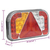 trailerlygter 2 stk. 24x5x14,5 cm 12 V LED-pære rød