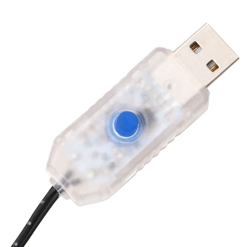 LED-palmetræ 180 cm 96 LED'er varmt hvidt lys hvid