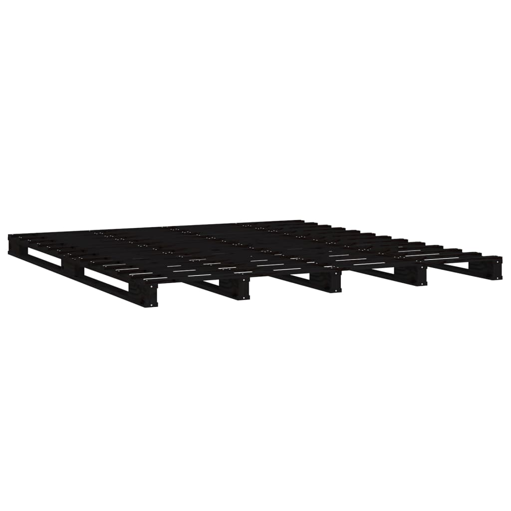 palleseng 120x200 cm massivt fyrretræ sort