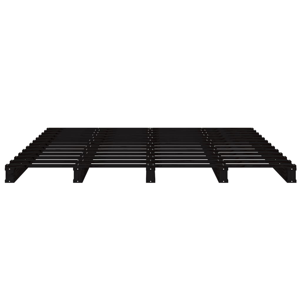 palleseng 120x200 cm massivt fyrretræ sort