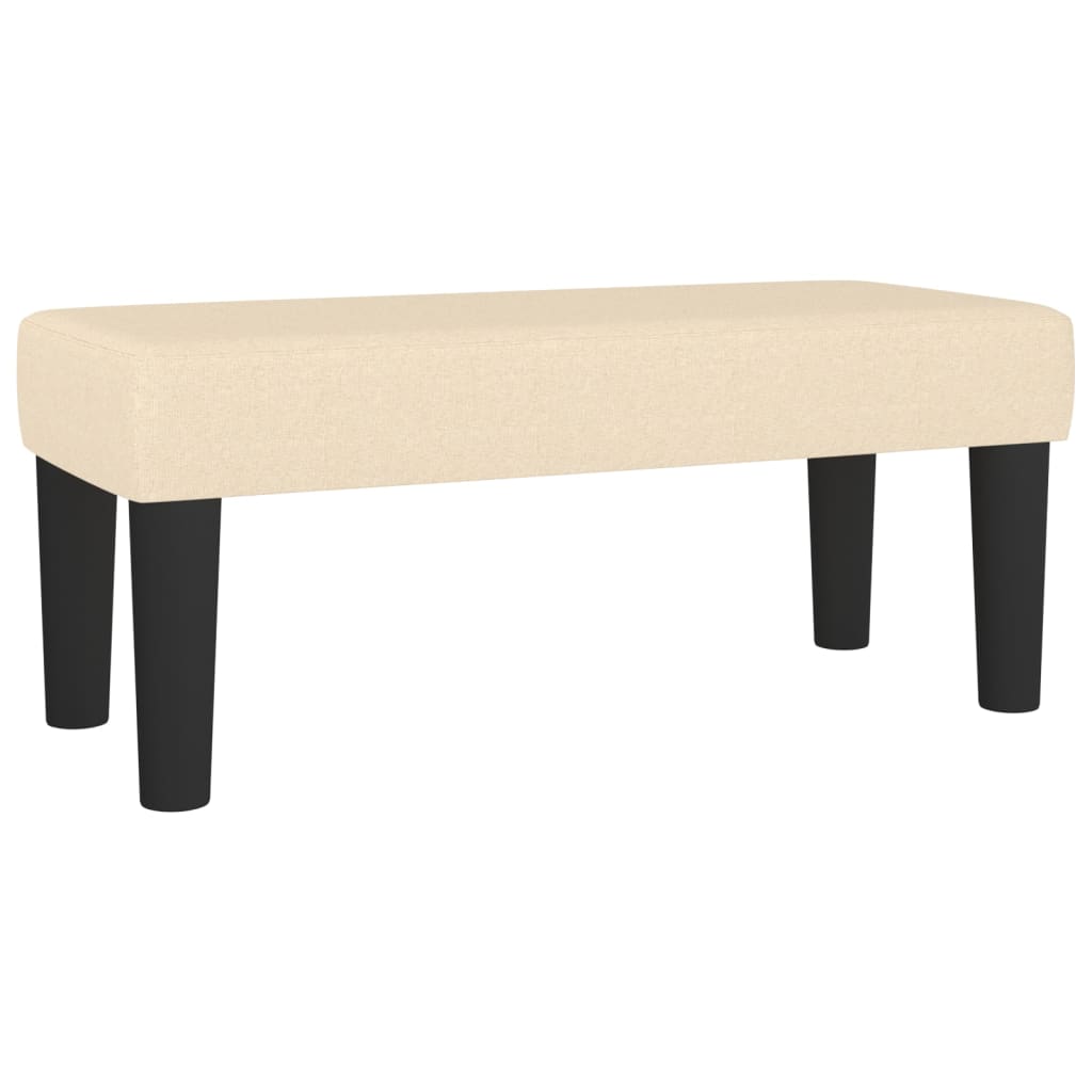 bænk 70x30x30 cm stof cremefarvet