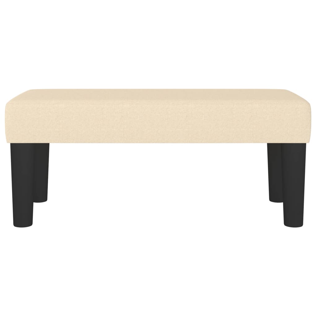 bænk 70x30x30 cm stof cremefarvet