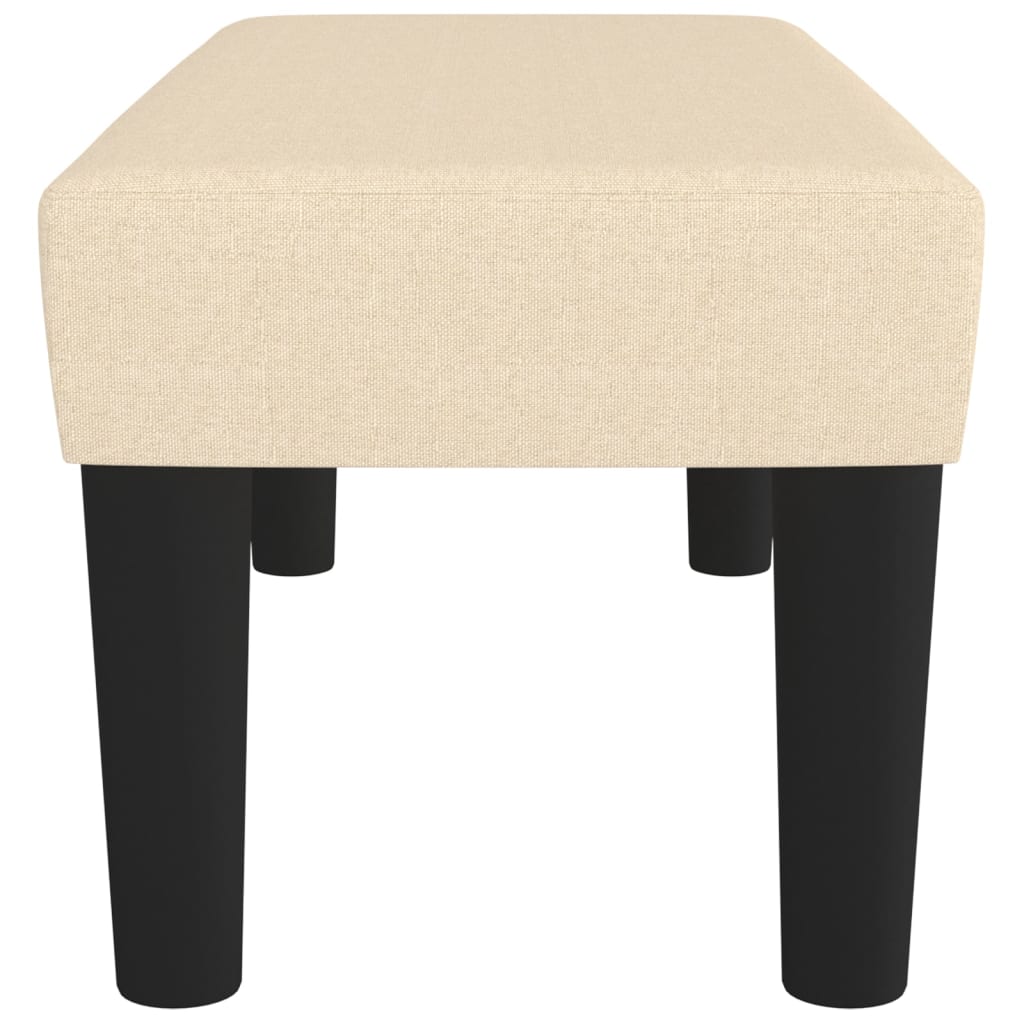 bænk 70x30x30 cm stof cremefarvet