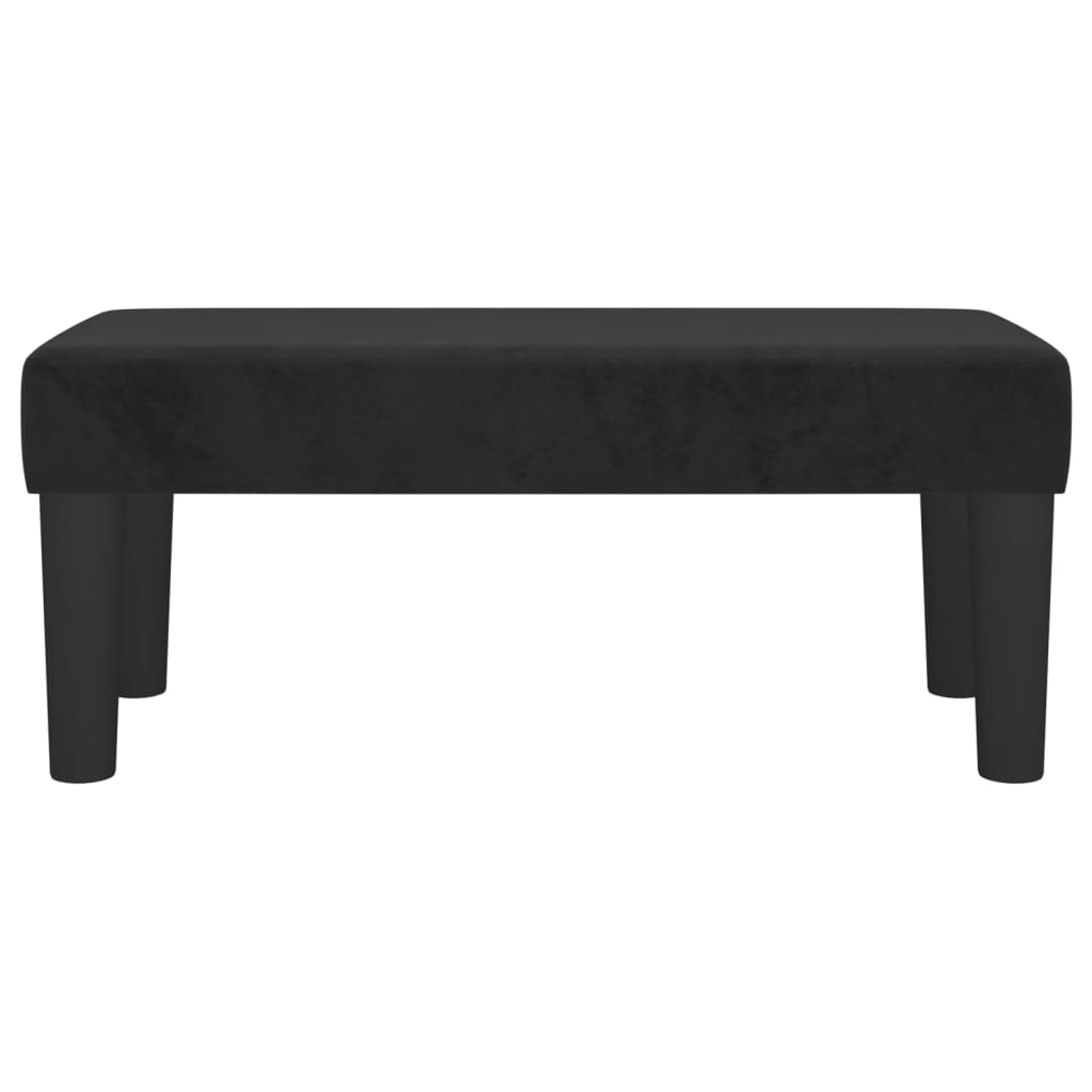 bænk 70x30x30 cm fløjl sort