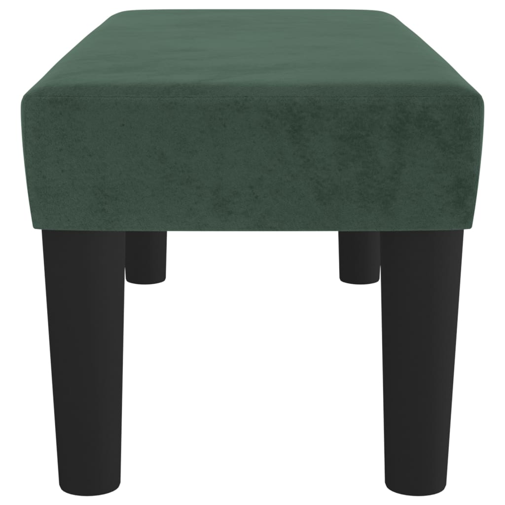 bænk 70x30x30 cm fløjl mørkegrøn