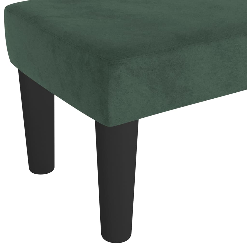 bænk 70x30x30 cm fløjl mørkegrøn