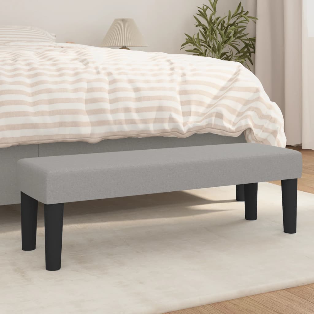 bænk 100x30x30 cm stof lysegrå