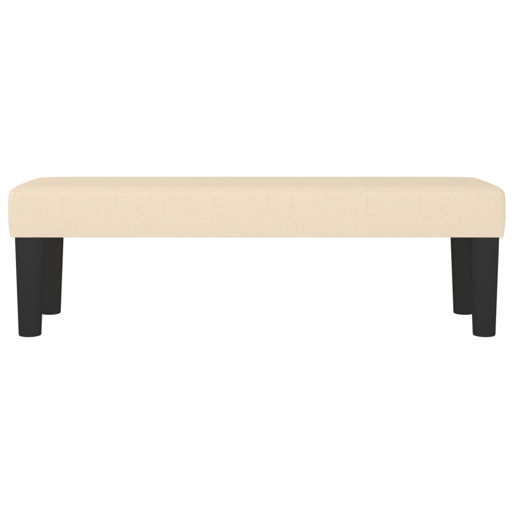 bænk 100x30x30 cm stof cremefarvet