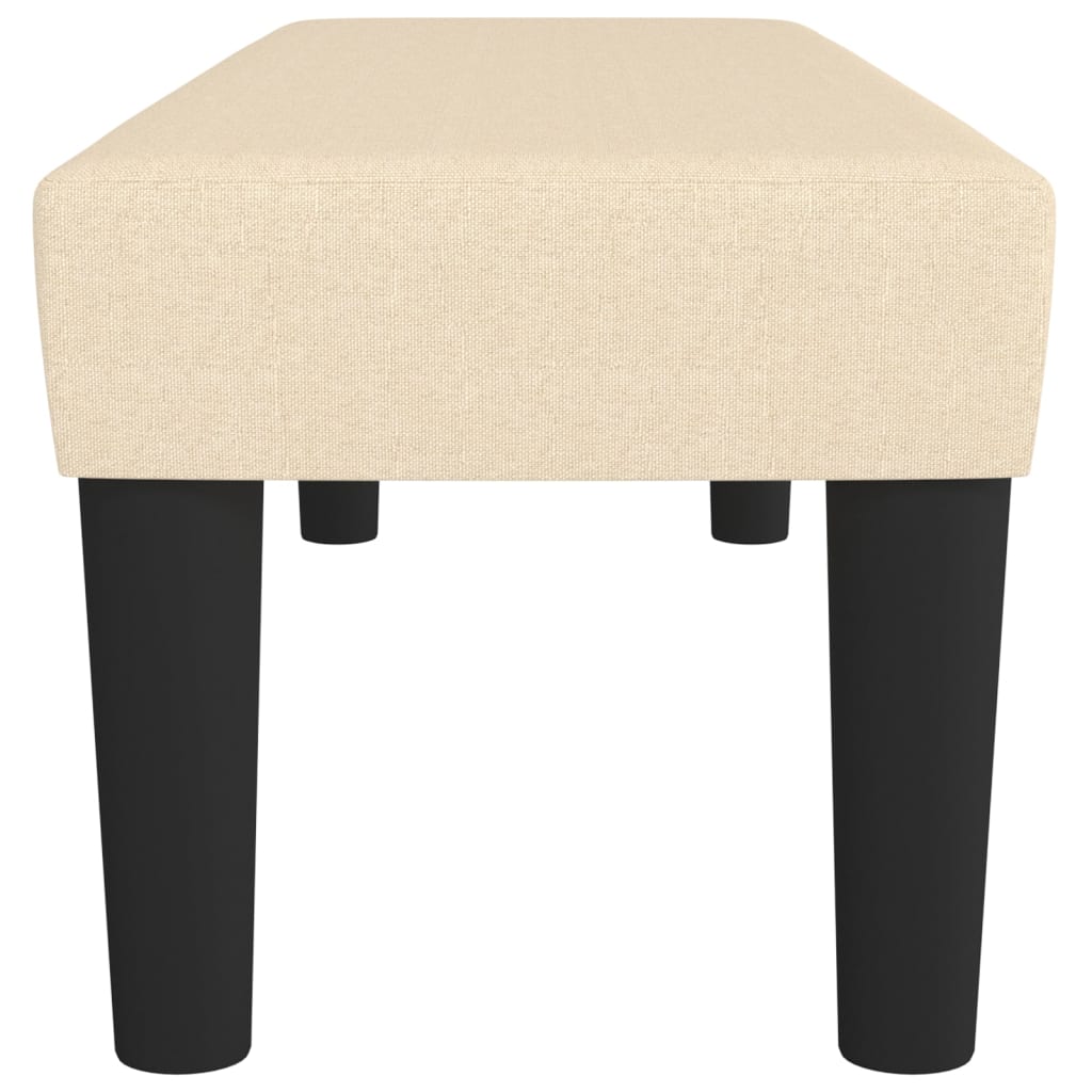 bænk 100x30x30 cm stof cremefarvet