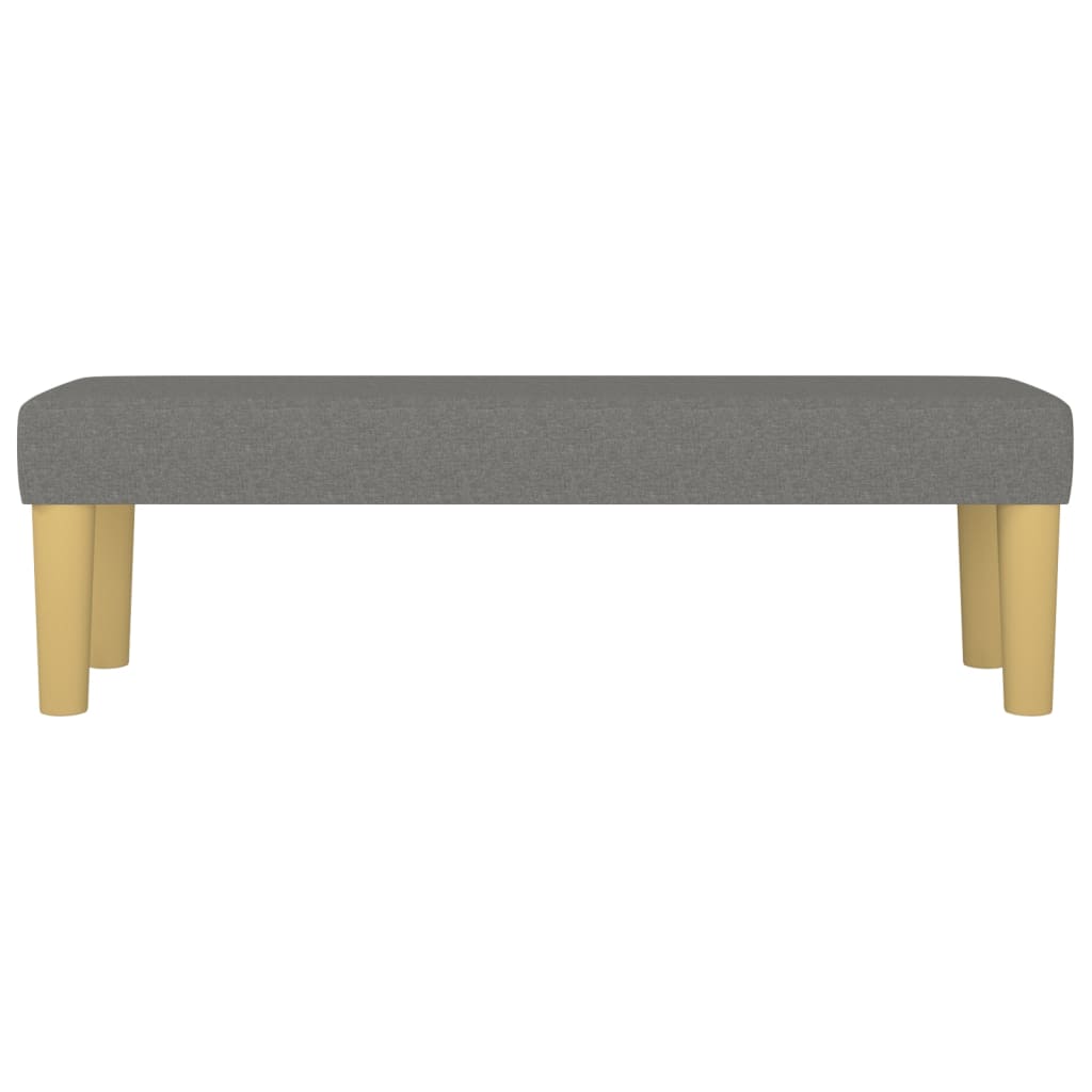 bænk 100x30x30 cm stof mørkegrå
