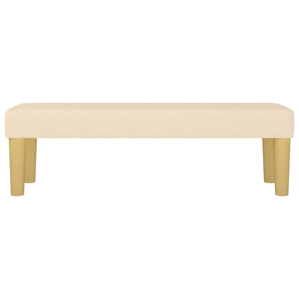 bænk 100x30x30 cm stof cremefarvet
