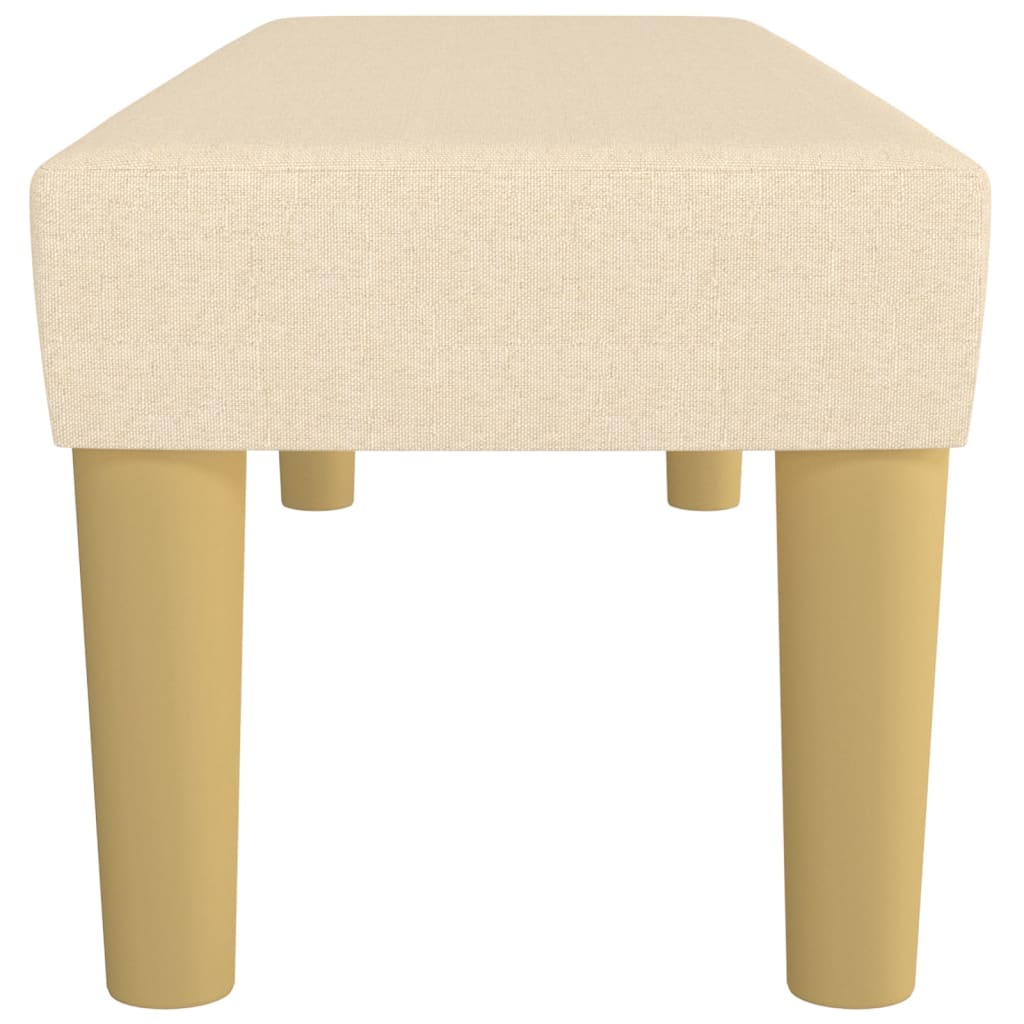 bænk 100x30x30 cm stof cremefarvet