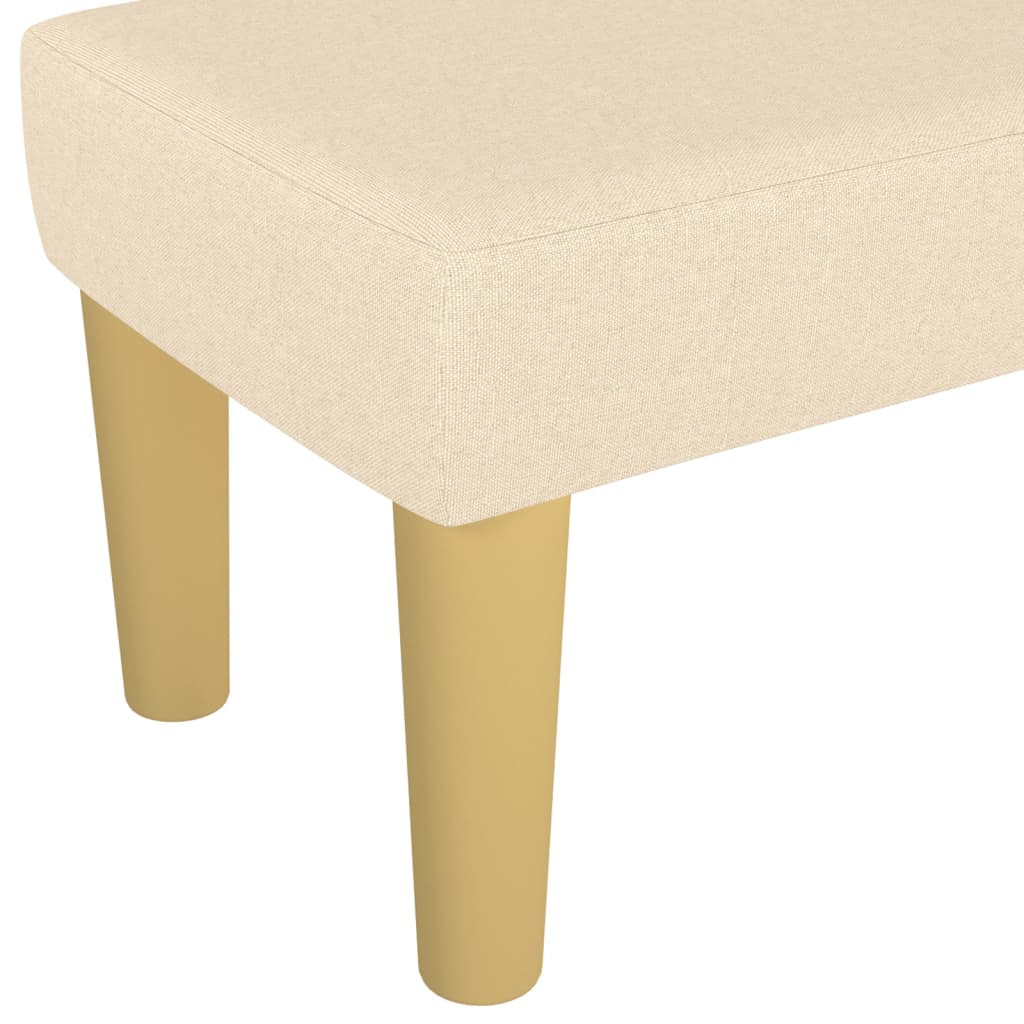 bænk 100x30x30 cm stof cremefarvet